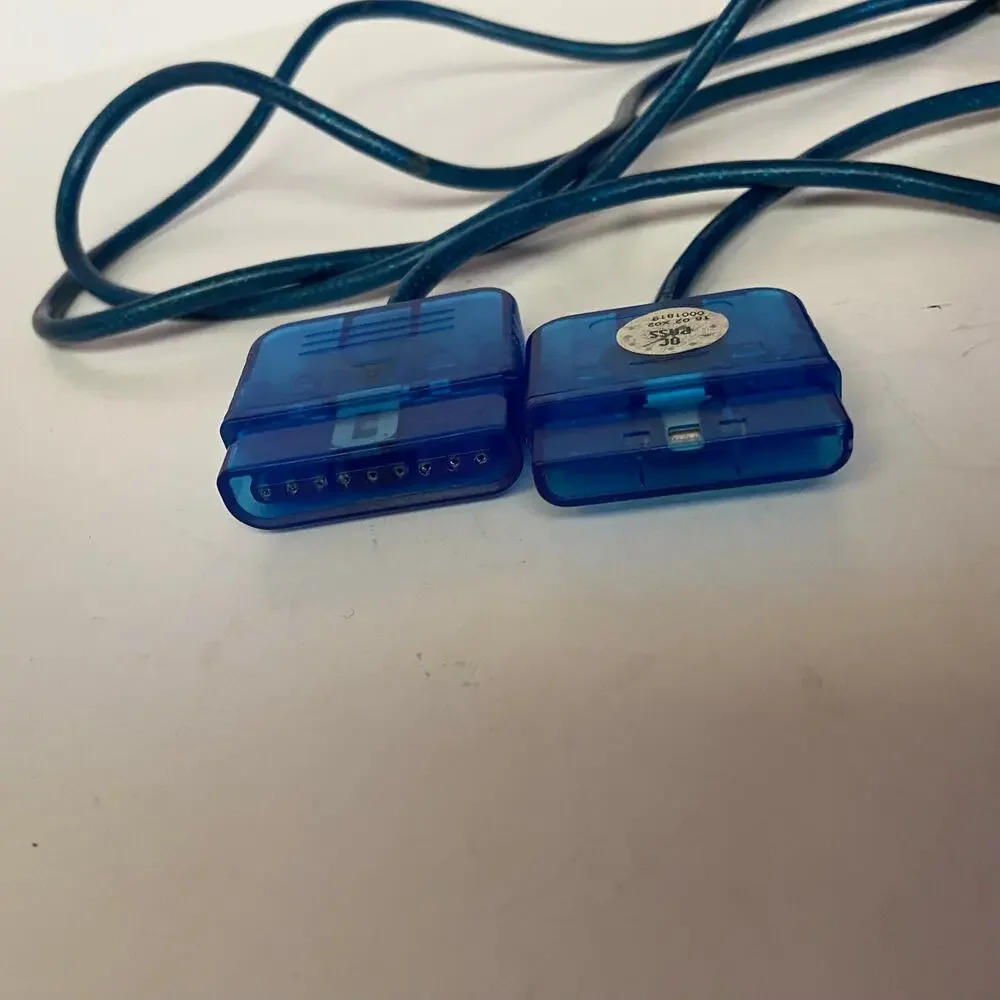 Sony PS2 PlayStation Game Controller Extension 6ft Plug Meter Cable Blue Cord